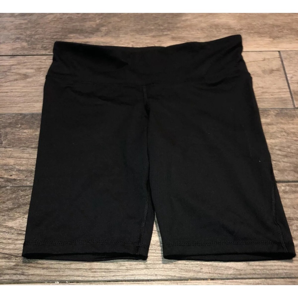 Amazon Essentials Womens Shorts Black Flat Front Stretch Yoga Sz Medium‎